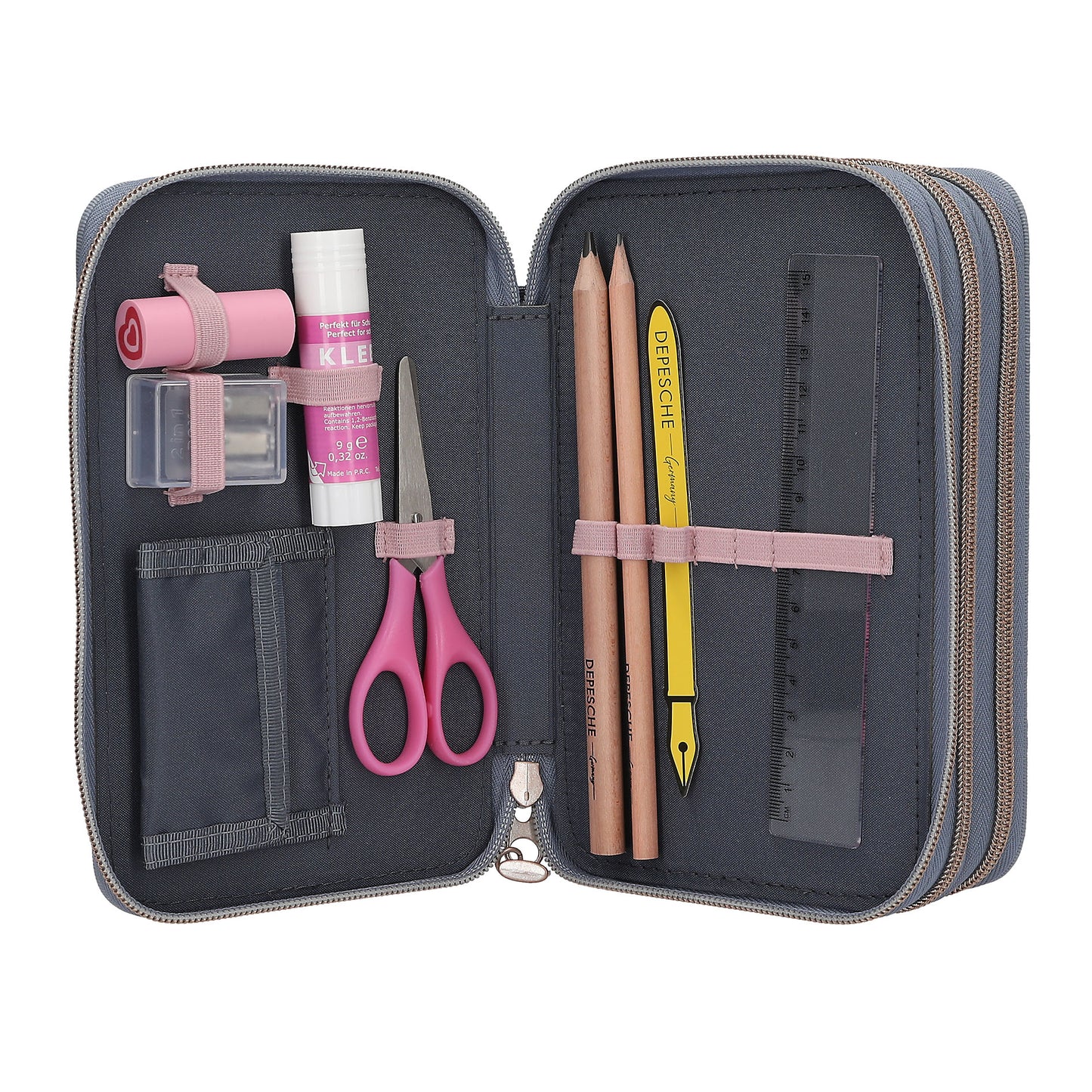 Depesche Miss Melody 3 Fach Federtasche mit 3D Effekt
